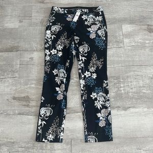 Banana‎ Republic REEGAN Size: 2 Floral Print Straight Leg Ankle Pant NWT